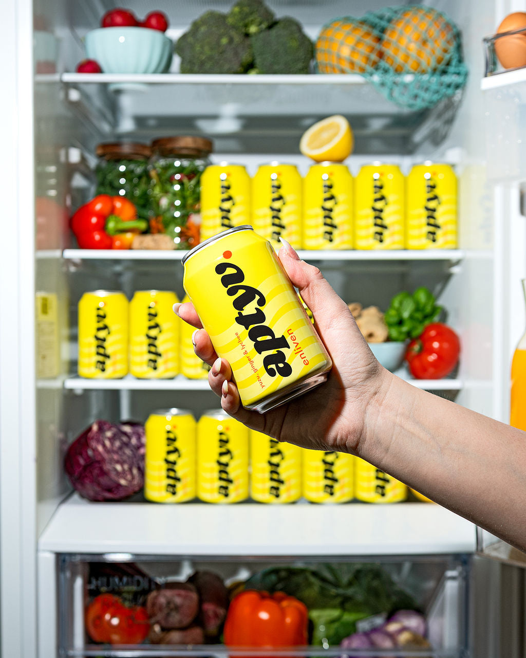 Aptyv Enliven functional soft drink can with Lion's Mane mushroom ingredient