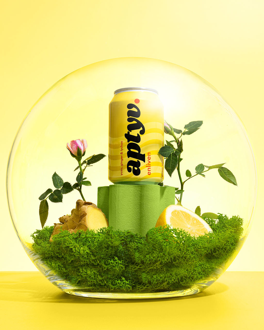 Aptyv Enliven functional soft drink can with Lion's Mane mushroom ingredient