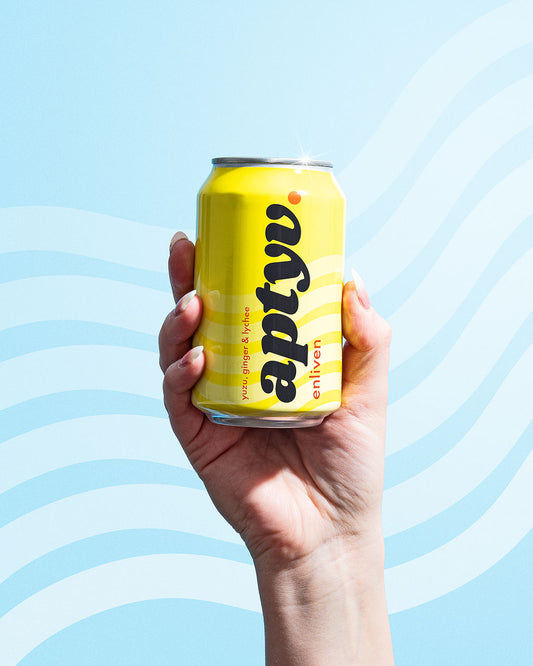 Aptyv Enliven zero sugar vegan beverage 330ml can